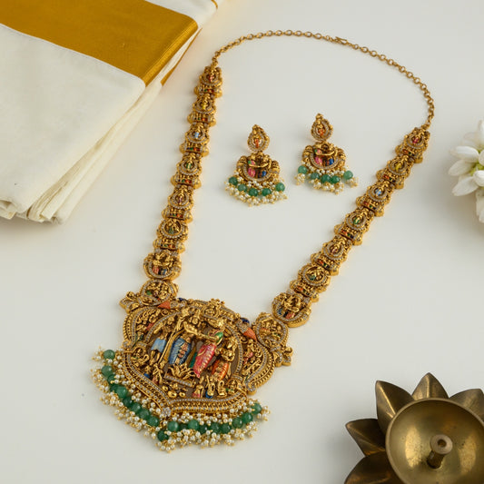 Srinivasa  Hand-painted necklace set