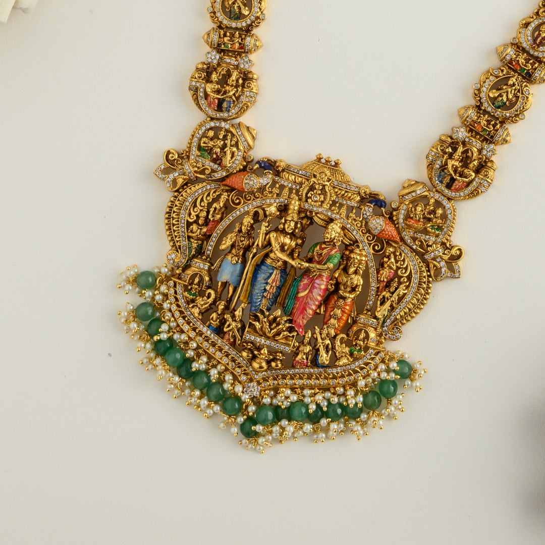 Srinivasa  Hand-painted necklace set