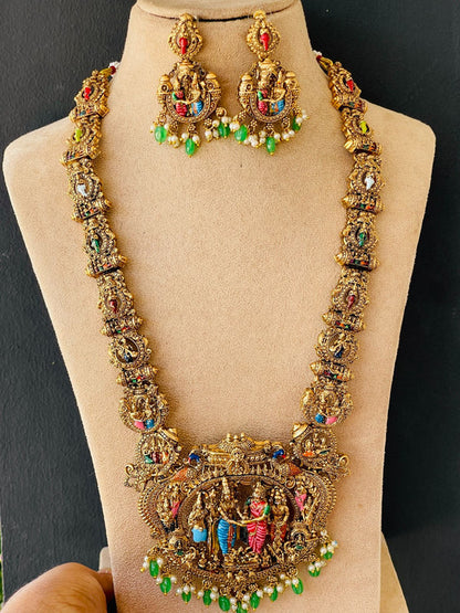Srinivasa  Hand-painted necklace set