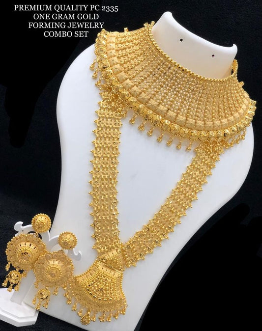 Ananaya Super Hit Designer Gold Polished necklace Set